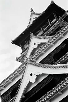 Images Dated 11th March 2004: Asia, Japan, Kumamoto. Detail of the Kumamoto, jo Castle