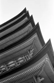 House Of Worship Prints: Asia, Japan, Miyajima. Temple detail