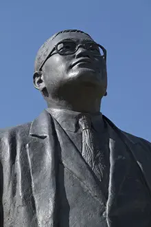 Images Dated 15th August 2015: Asia, Mongolia, Ulaanbaatar. Sanjsurengiin Zorig statue. Editorial Only