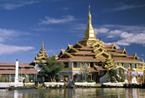 Asia, Myanmar, Inle Lake. Pagoda