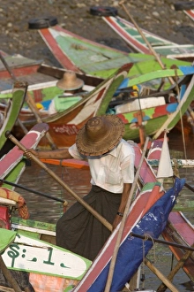 Images Dated 22nd November 2008: Asia, Myanmar, Yangon. Boat transportation in Yangon