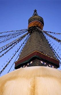 Tibetan Prints: Asia, Nepal, Kathmandu, Bodnath Stupa