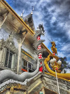 Silver Prints: Asia, Southeast Asia; Thailand; Ang Thong; Heaven display at Wat Muang