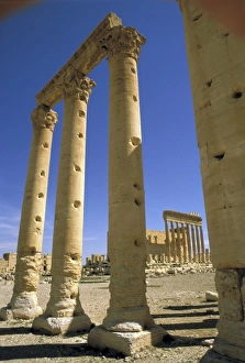 Near East Prints: Asia, Syria, Palmyra. Temple of Bel, detail of doorway