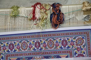 Images Dated 13th September 2014: Asia, Turkey, Cappadoica, Nevsehir, Urgup. Turkish Carpet weaving is one of the oldest