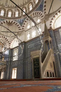Images Dated 11th September 2014: Asia, Turkey, Istanbul. Inside the Yeni Cami Mosque is located in Eminonu neighborhood of Istanbul