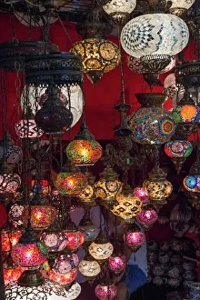 Mosaic Prints: Asia, Turkey, Istanbul. Lighting store