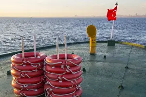 Ferry Prints: Asia, Turkey, Sea of Marmara. Ferry transport from the Prince Islands or Princes