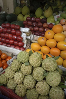 Asia, Vietnam. Fruits for sale at a Saigon market, Ho Chi Minh City
