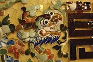 Murals Prints: Asia, Vietnam. Mosaic naga, Khai Dinh Tomb, Hue, Thua Thienaa'Hue