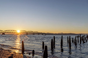 Astoria Prints: The Astoria Megler Bridge over the Columbia River in Washington State, USA