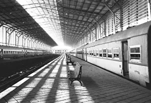 Land Transportation Prints: Aswan Egypt, Interior of Aswan Dam Train Station