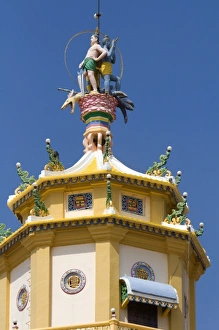 Images Dated 17th January 2009: Detail atop the Cao Dai Tay Ninh Holy See in Tay Ninh, Vietnam