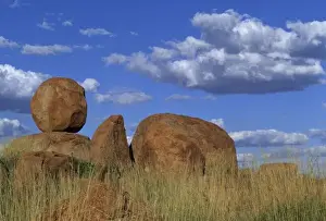 Monolith Prints: Australia, Devils Marbles. Spherical sandstone boulders sculpted over thousands of years