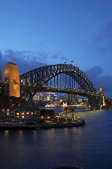 New South Wales Prints: Australia, New South Wales, Sydney, Sydney Harbour Bridge and Park Hyatt Sydney Hotel