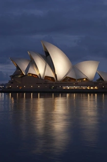 Australia, New South Wales, Sydney, Sydney Opera House on a Cloudy Dawn