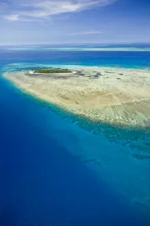AUSTRALIA, Queensland, North Coast, Cairns Area. The Great Barrier Reef- Aerial View