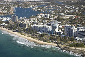 Australia, Queensland, Sunshine Coast, Mooloolaba Beach, Mooloolaba - aerial