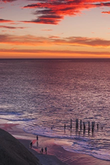 Australia, South Australia, Fleurieu Peninsula, Port Willunga, sunset