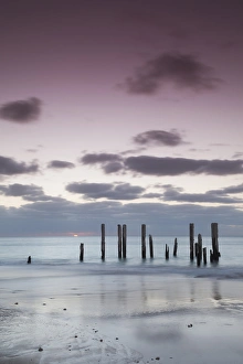 Images Dated 5th March 2014: Australia, South Australia, Fleurieu Peninsula, Port Willunga, old jetty, dusk