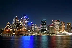 Sky Line Prints: Australia, Sydney. Skyline with Opera House seen from Embarkation Park