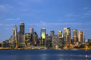 Australia Prints: Australia, Sydney. View of downtown at sunset