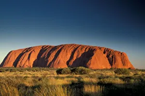 Australia, Uluru NP, Ayers Rock, Ayers Rock (Uluru) at dawn of new millenium
