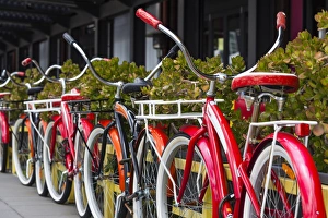Images Dated 20th February 2014: Australia, Victoria, VIC, Melbourne, South Wharf, bicycles outside of the Mars