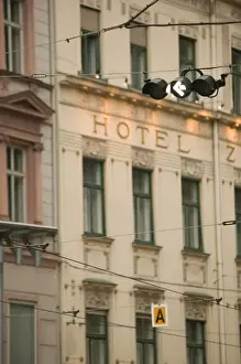Images Dated 31st May 2004: AUSTRIA-STYRIA (Stiermark)- GRAZ: Sackstrasse- Hotel Erherzog Johan / Detail