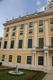Austria, Vienna. Baroque / Rococo Schonbrunn Palace, view from Imerial Gardens. UNESCO