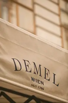 Images Dated 4th May 2004: AUSTRIA-Vienna: Demel Cafe Sign / Famous Viennese Cafe