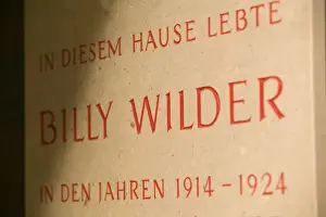 Plaque Prints: AUSTRIA-Vienna: Fleischmarkt : Plaque of haus lived in by Billy Wilder / Film