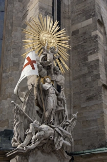 Images Dated 16th September 2009: Austria, Vienna. Historic downtown, St. Stephans Cathedral (aka Stephansdom)