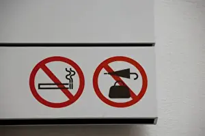 Images Dated 16th September 2009: Austria, Vienna. Maria Theresas baroque Schonbrunn Palace, items not allowed in palace