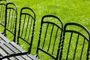 Vienna Prints: AUSTRIA, Vienna: Park Benches / Burggarten / Palace Gardens