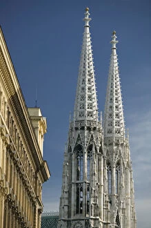 Images Dated 5th May 2004: AUSTRIA-Vienna: The Spires of the Votive Church / Votivkirche