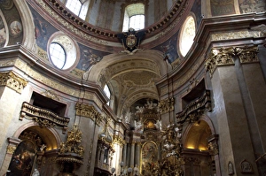 Images Dated 16th September 2009: Austria, Vienna. St. Peters Church, 18th century Baroque. Daily mass has been