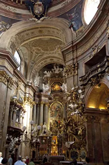Images Dated 16th September 2009: Austria, Vienna. St. Peters Church, 18th century Baroque. Daily mass has been
