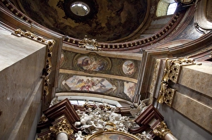 Images Dated 16th September 2009: Austria, Vienna. St. Peters Church, 18th century Baroque. Daily mass has been