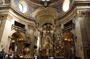 Images Dated 16th September 2009: Austria, Vienna. St. Peters Church, 18th century Baroque. Daily mass has been