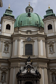 Images Dated 16th September 2009: Austria, Vienna. St. Peters Church, 18th century Baroque. Daily mass has been