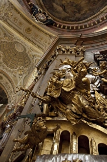 Images Dated 16th September 2009: Austria, Vienna. St. Peters Church, 18th century Baroque. Daily mass has been