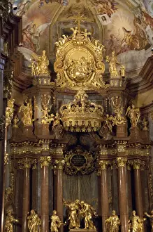 Austria, Wachau Valley, Melk. 900 year old Melk Abbey (aka Benediktinerstift). Ornate