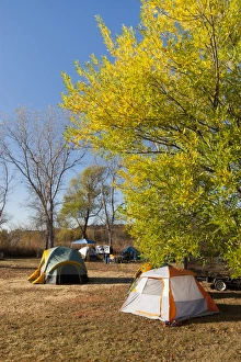 Camping Prints: Autumn camping at Copper Breaks State Park, Texas