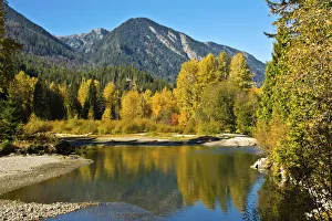 Landscape Prints: Autumn foliage, White River, Wenatchee National Forest, Washington State, USA