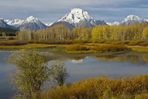 Mountains Prints: autumn; Oxbow; Grand Teton National Park; Wyoming; USA