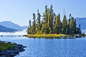 Multicolor Prints: Autumn scene, Lake Wenatchee, Wenatchee National Forest, Washington State, USA