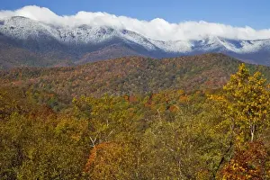 South East Prints: Autumn snowfall on the Black Mountains from the Blue Ridge Parkway near Marion, North