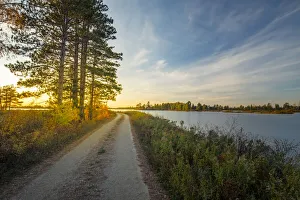 Images Dated 29th July 2020: Autumn sunset, Seney National Wildlife Refuge, near Paradise, Michigan