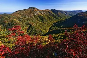Autumn view of Linville Gorge often called the Grand Canyon of North Carolina, Pisgah